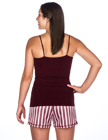 Women's Premium Satin Shorts and Cami Sleep Set