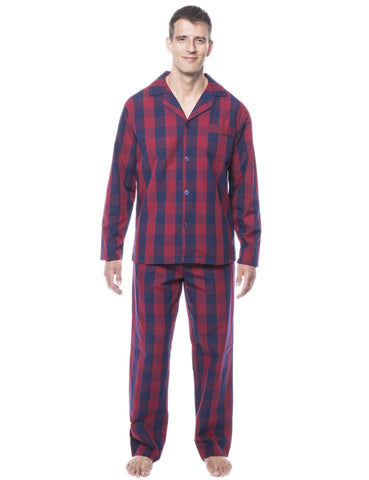 Men's 100% Woven Cotton Pajama Sleepwear Set