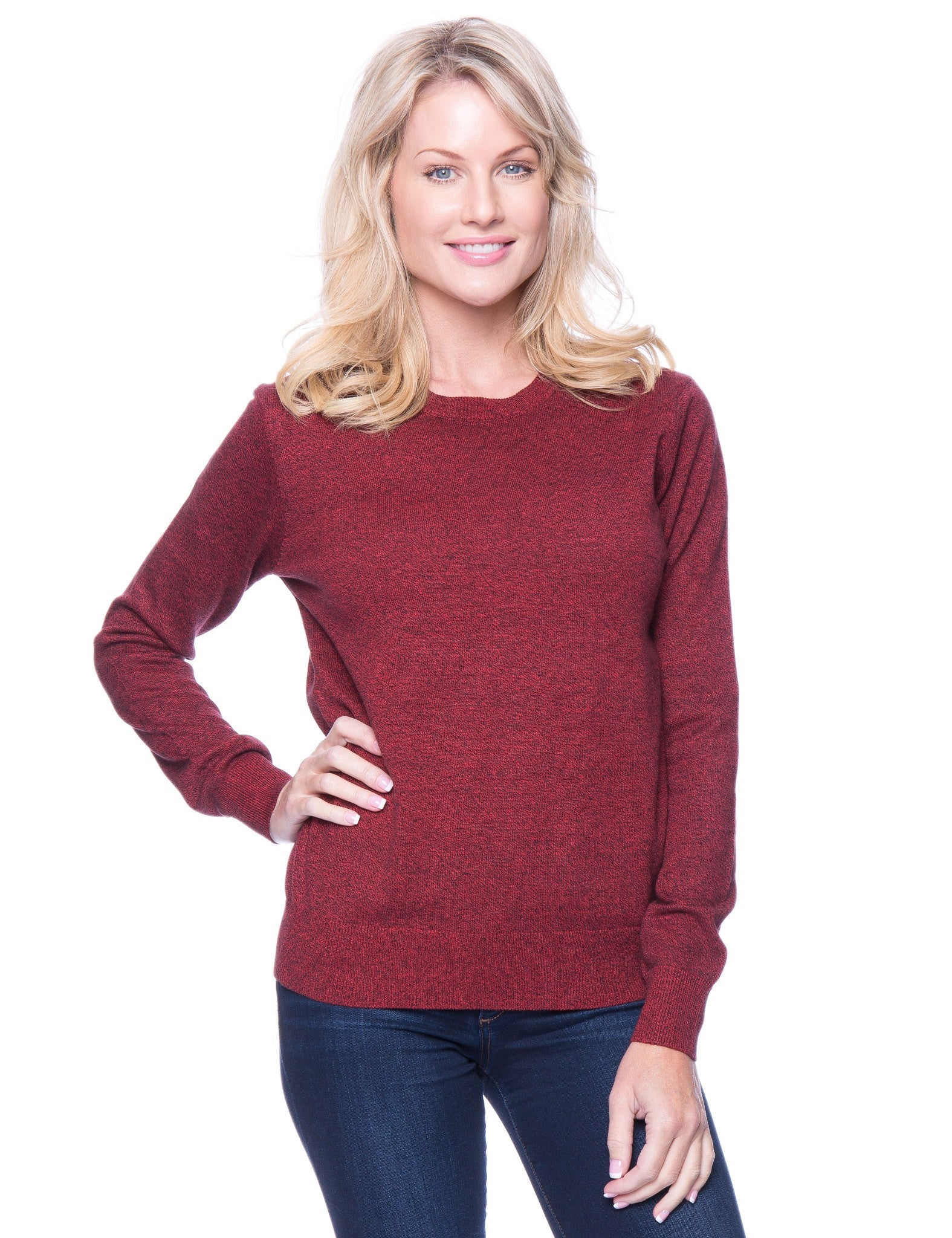 Box-Packaged Tocco Reale Women's Premium Cotton Crew Neck Sweater