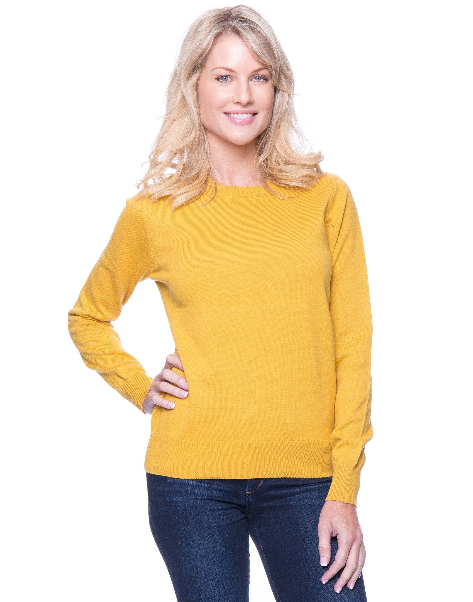 Box-Packaged Tocco Reale Women's Premium Cotton Crew Neck Sweater