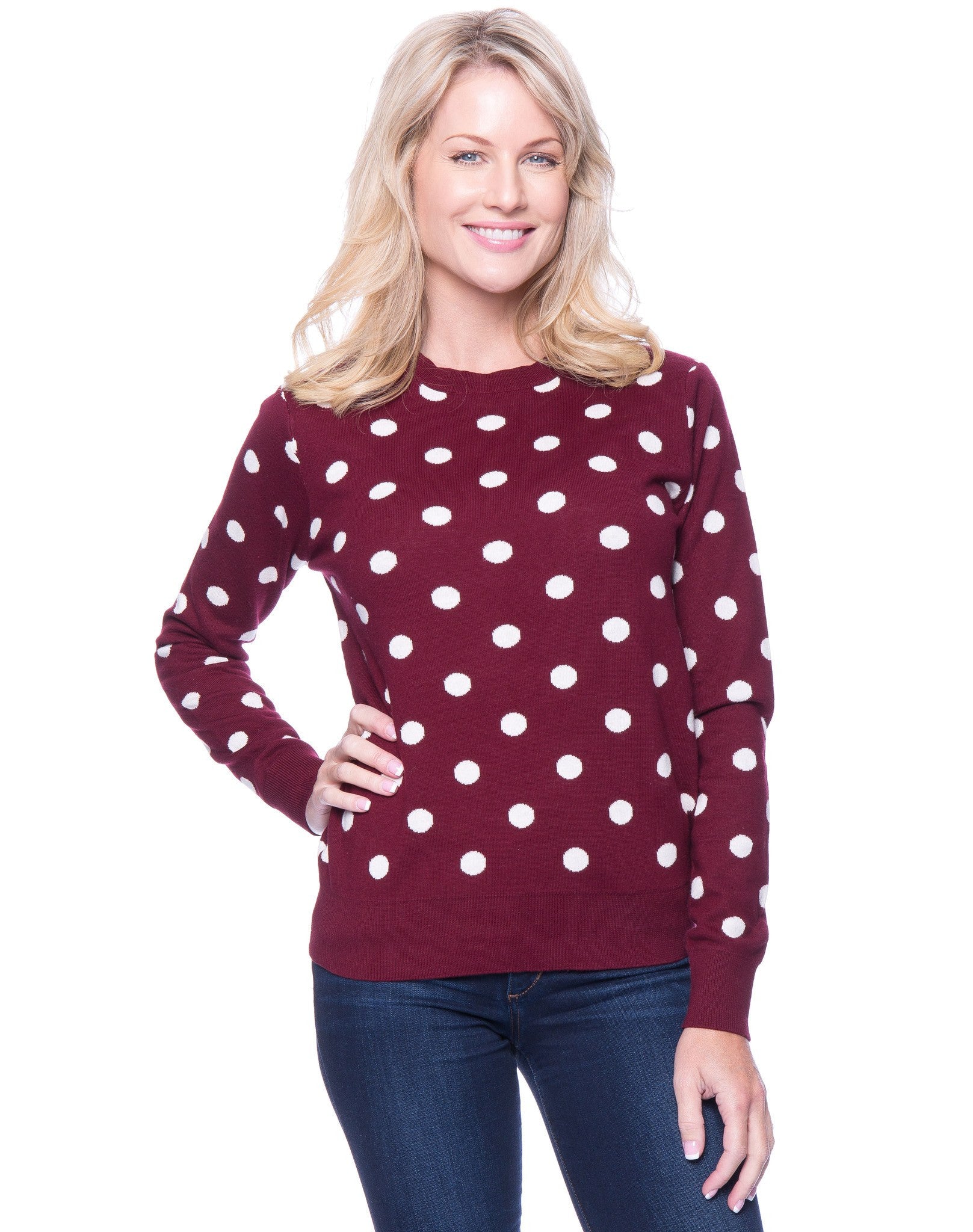 Box-Packaged Tocco Reale Women's Premium Cotton Crew Neck Sweater