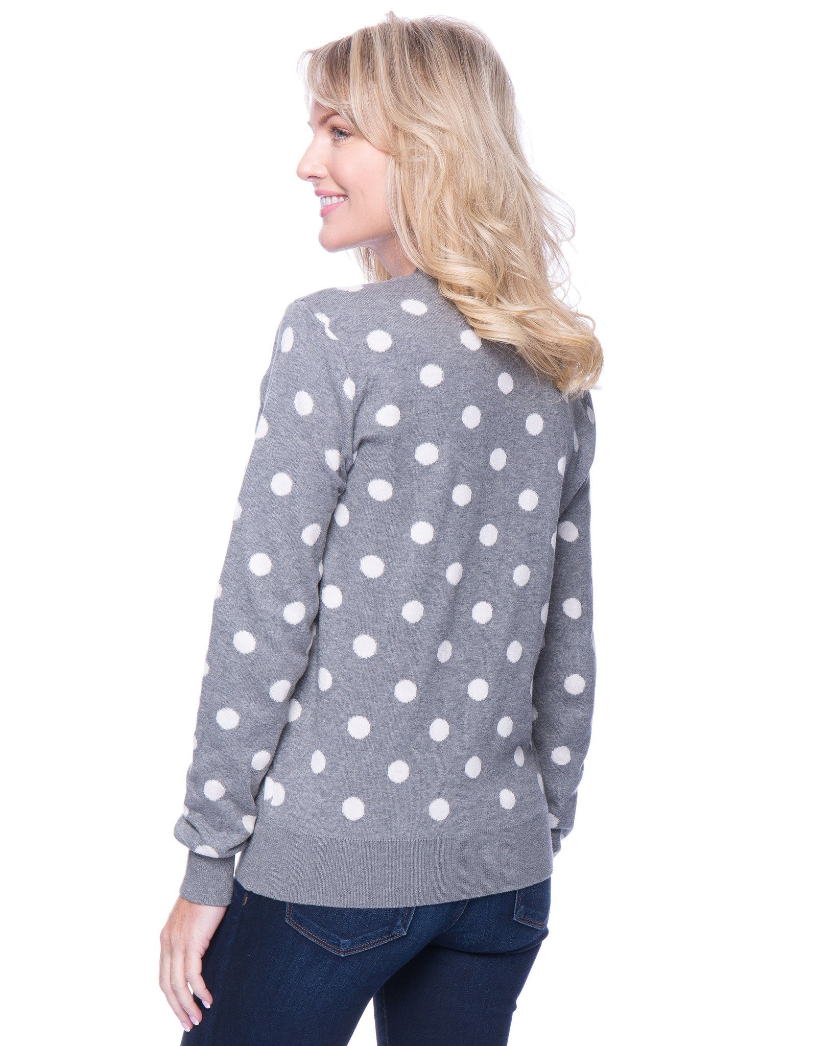 Polka Dots Heather Grey/Ivory