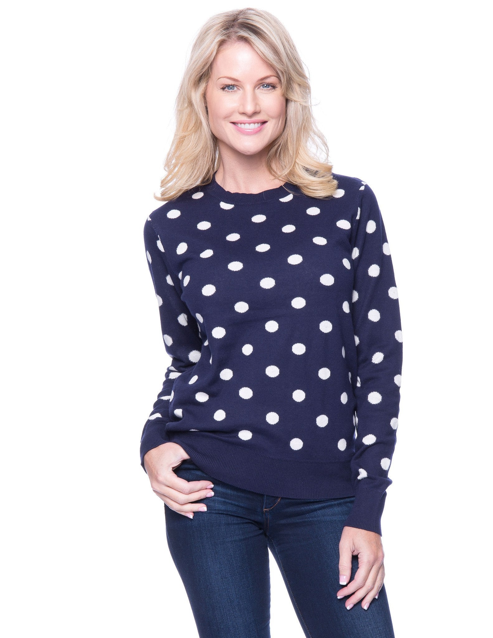 Box-Packaged Tocco Reale Women's Premium Cotton Crew Neck Sweater