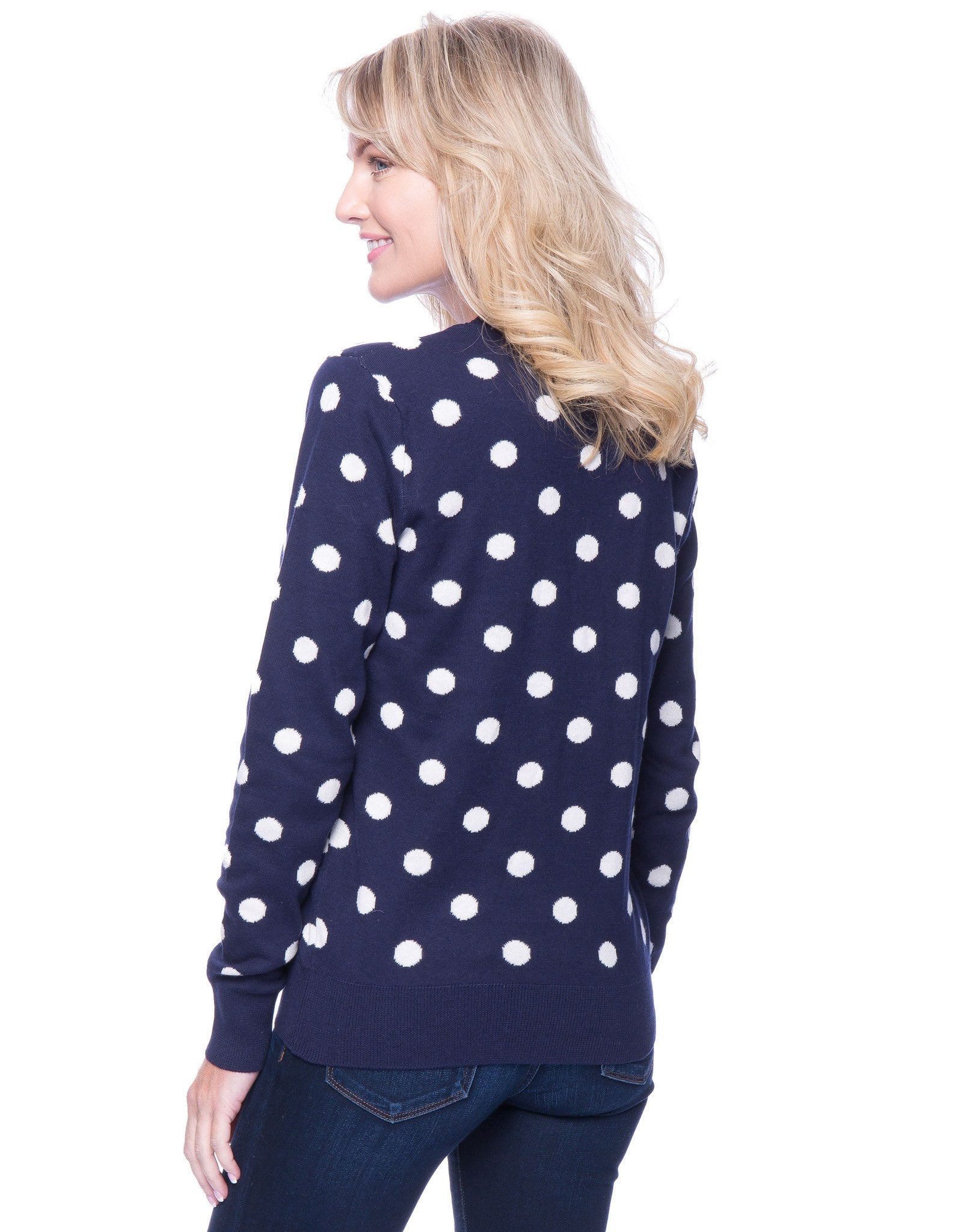 Polka Dots Navy/Ivory
