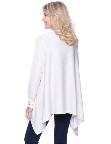 Box-Packaged Tocco Reale Women's Space Dyed Open Cardigan Sweater - Oatmeal