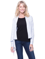 Box-Packaged Tocco Reale Women's Space Dyed Open Cardigan Sweater - Light Blue