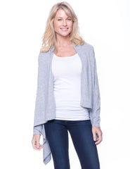 Box-Packaged Tocco Reale Women's Wool Blend Open Cardigan - Heather Grey
