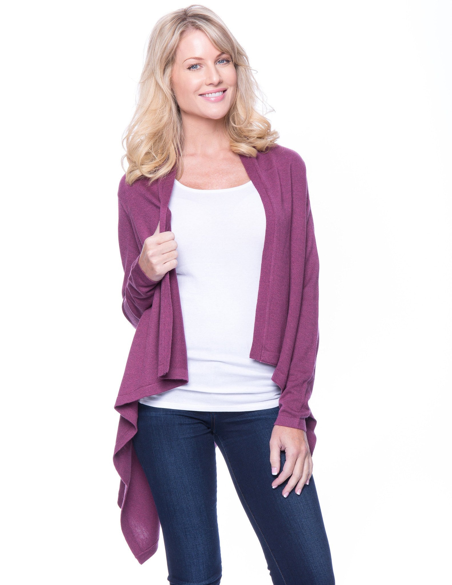 Box-Packaged Tocco Reale Women's Wool Blend Open Cardigan
