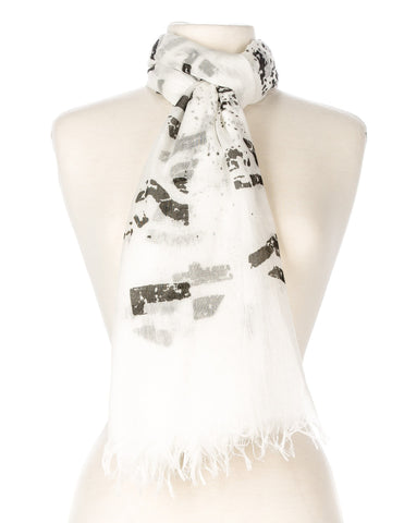 Alphabet Numeric Print Scarf