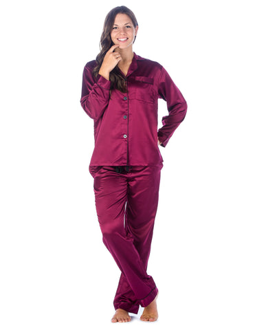 Women's Premium Satin Pajama Sleepwear Set