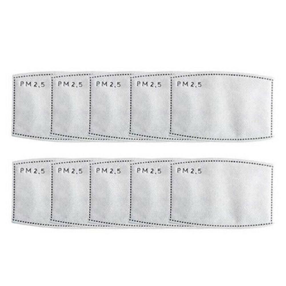 10 Pack PM2.5 Activated Carbon Filter - 5 Layer Protective Mask Filter Replacement