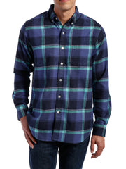 Mens 100% Cotton Flannel Shirt - Regular Fit