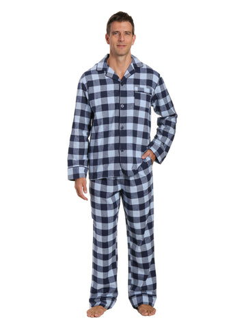 Mens 100% Cotton Flannel Pajama Set