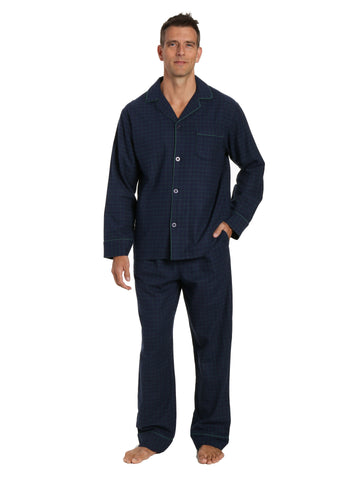 Men's Premium 100% Cotton Flannel Pajama Sleepwear Set