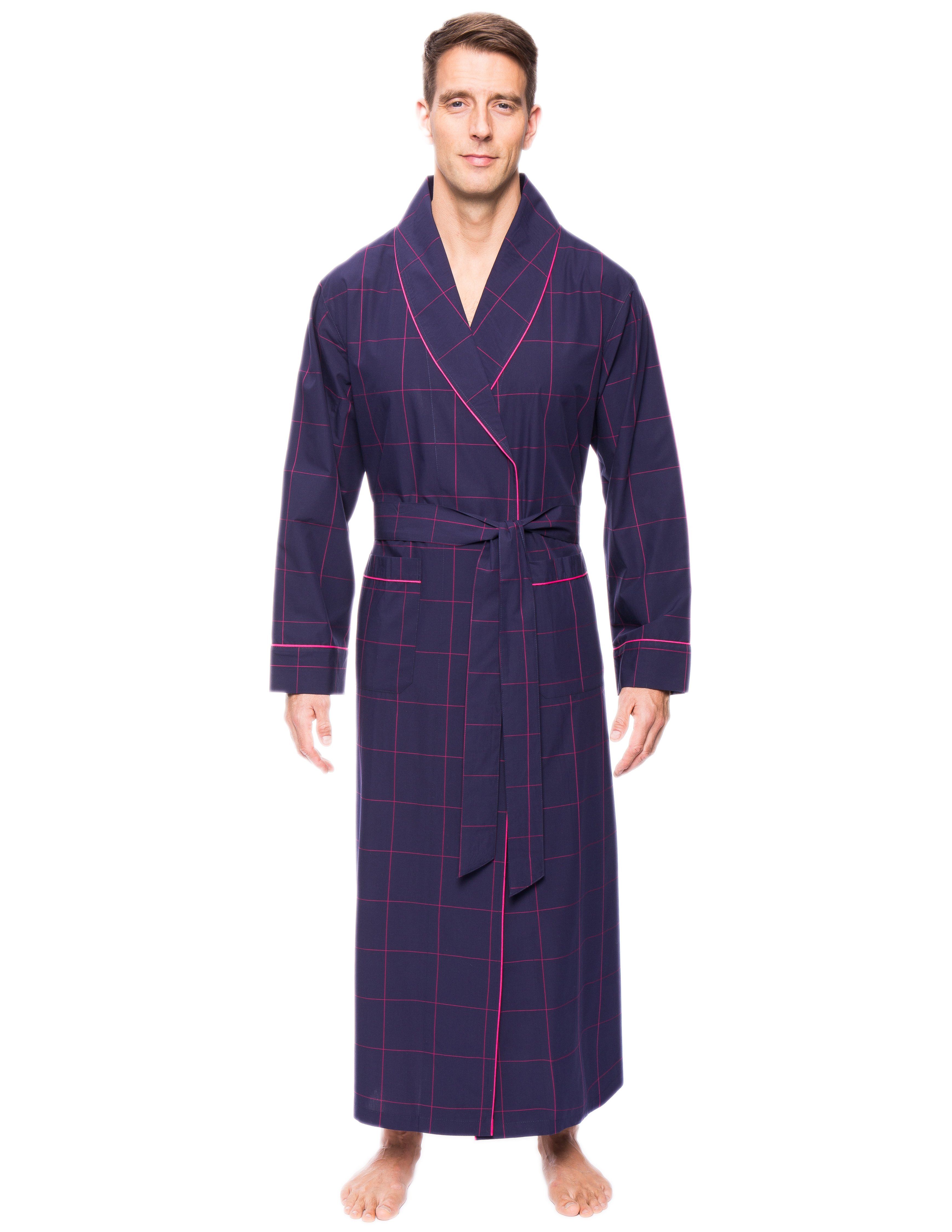Mens Premium 100% Cotton Full-Length Robe