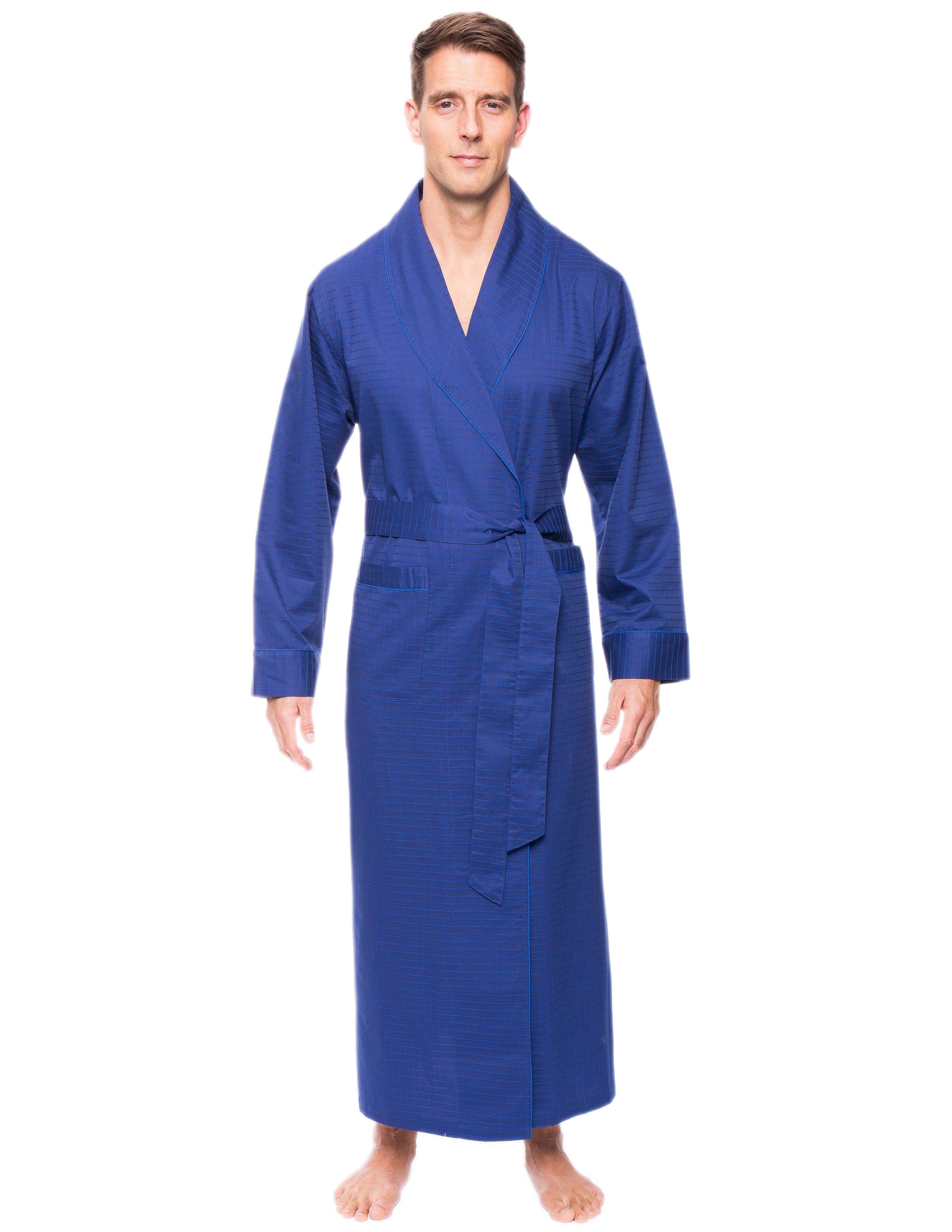Ross Michaels Mens Robe Plush Big and Tall - Long Fleece Spa Bath Robe with  Pockets - Bathrobe Gift for Men and Teens at Amazon Men's Clothing store