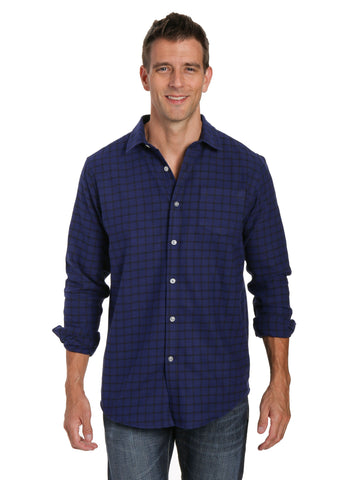 Mens 100% Cotton Flannel Shirt - Regular Fit