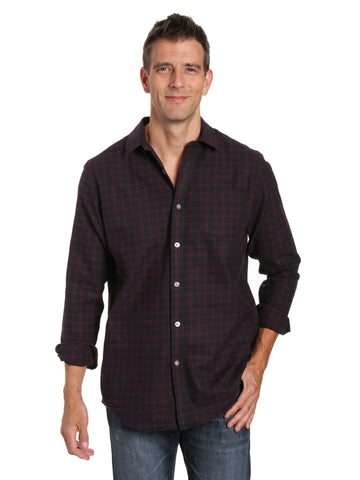 Mens 100% Cotton Flannel Shirt - Regular Fit