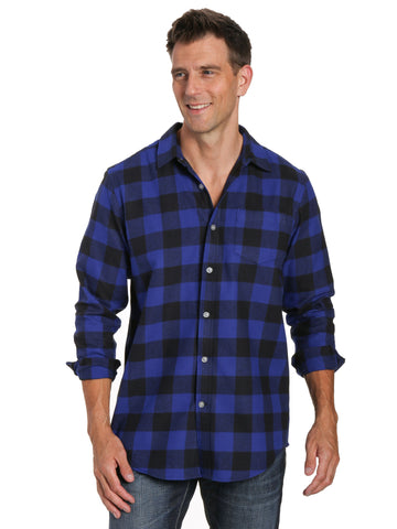 Mens 100% Cotton Flannel Shirt - Regular Fit