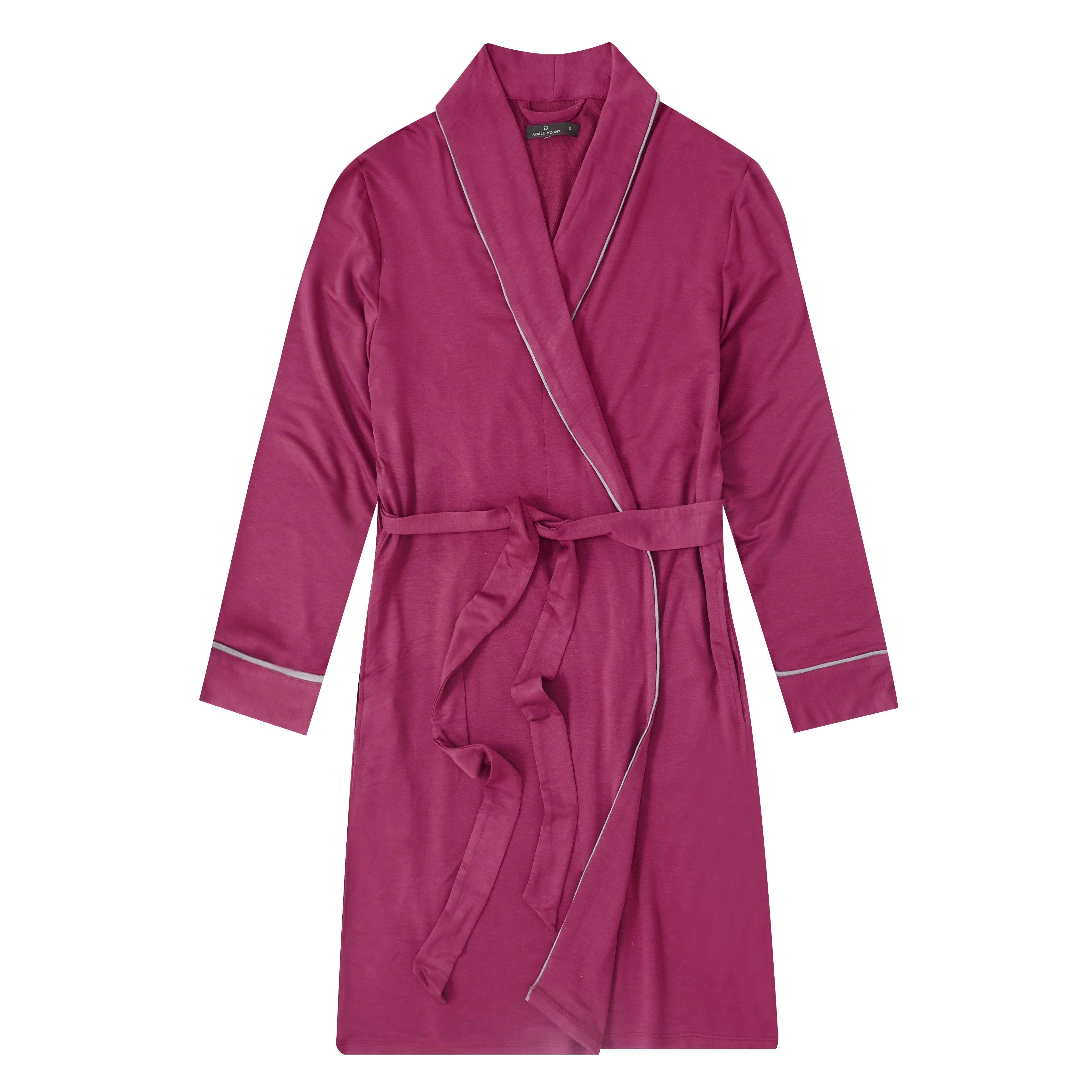 short jersey dressing gown ADR Women's Soft Cotton Knit Jersey Lounge Robe with Pockets, Short Bathrobe Ash Gray Small
