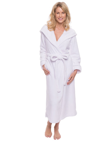 Women's Premium Coral Fleece Plush Spa/Bath Hooded Robe