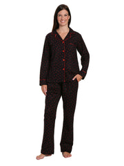 Womens Premium 100% Cotton Flannel Pajama Sleepwear Set