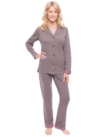 Women's Double Layer Knit Jersey Pajama Sleepwear Set