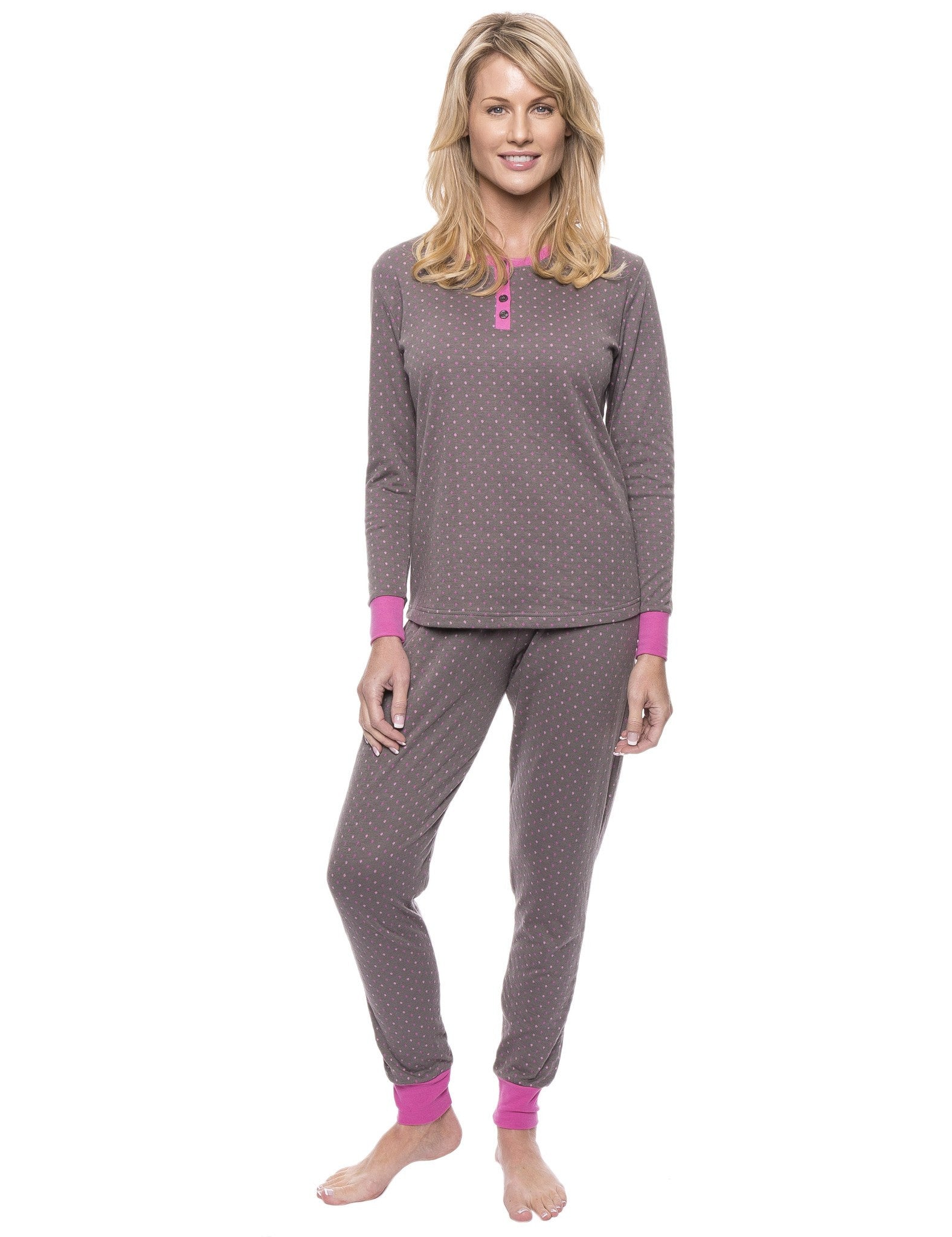Women's Double Layer Knit Jersey Fitted Sleep Set