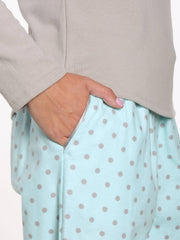 Dots Diva Aqua-Gray