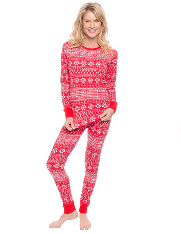 Patterned Thermal Sleep Leggings for Women