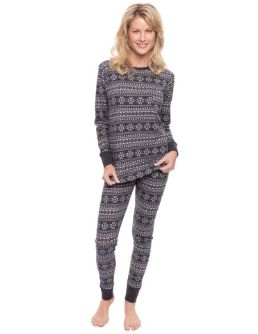 Patterned Thermal Sleep Leggings for Women