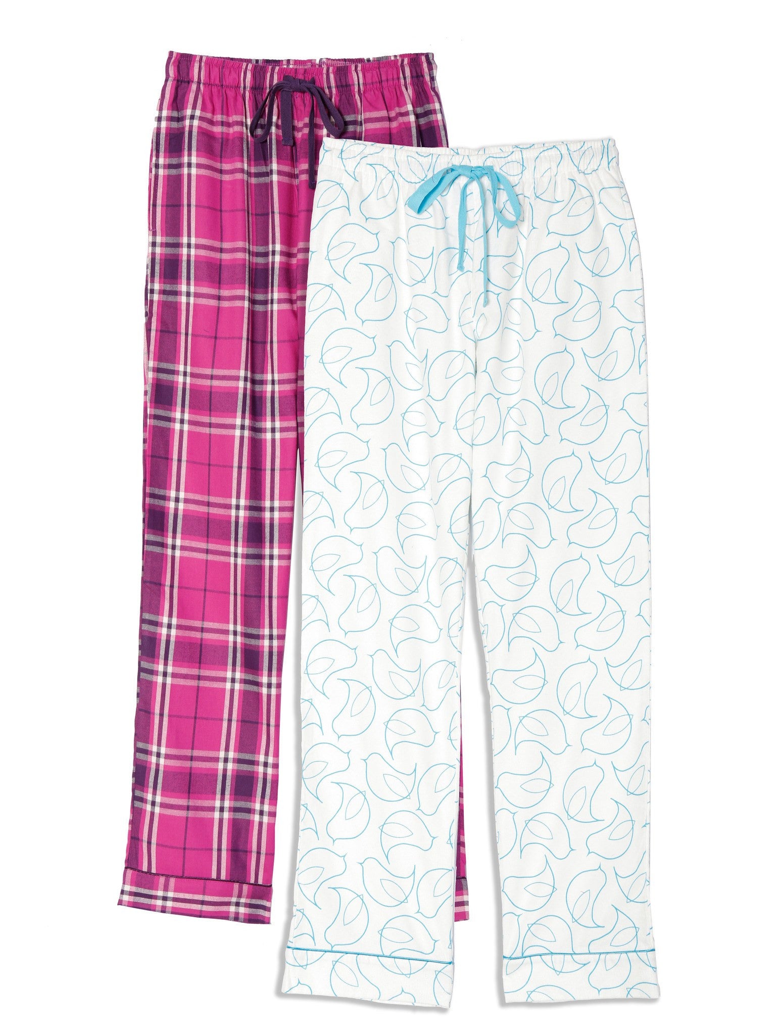 Women's Cotton Flannel Lounge Pants (2 Pack) - Relaxed Fit
