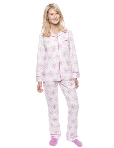 Womens Microfleece Pajama Sleepwear Set