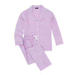 Womens 100% Cotton Poplin Pajama Set with Pockets