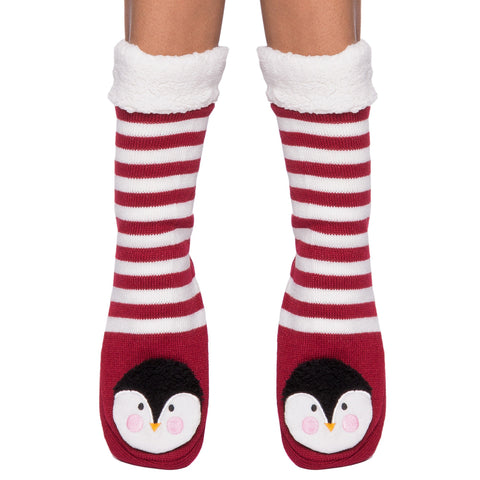 Women's Cute Knit Animal Face Slipper Socks