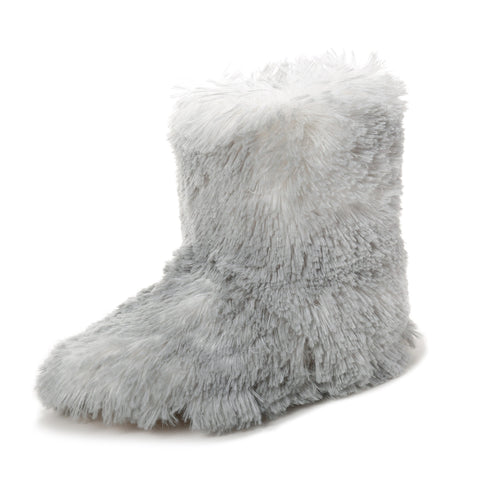 Women's Hi-Fashion Two Tone Faux Fur Boot Slipper