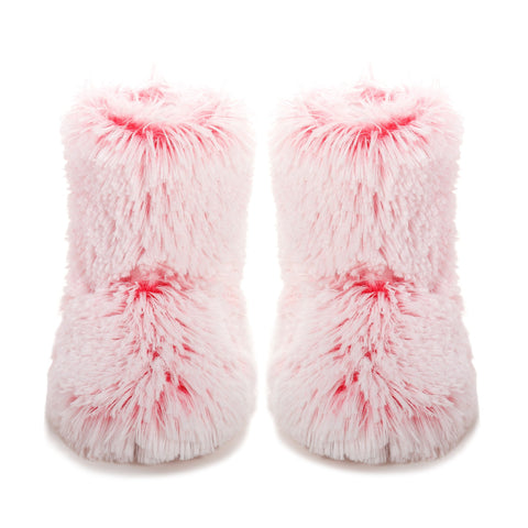 Women's Hi-Fashion Two Tone Faux Fur Boot Slipper