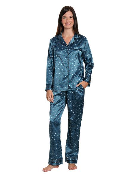 Women's Printed Classic Satin Pajama Set – Noble Mount