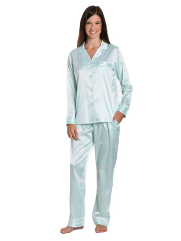 Women's Printed Classic Satin Pajama Set