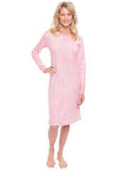 Women's Waffle Knit Thermal Sleep Dress
