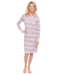 Women's Waffle Knit Thermal Sleep Dress