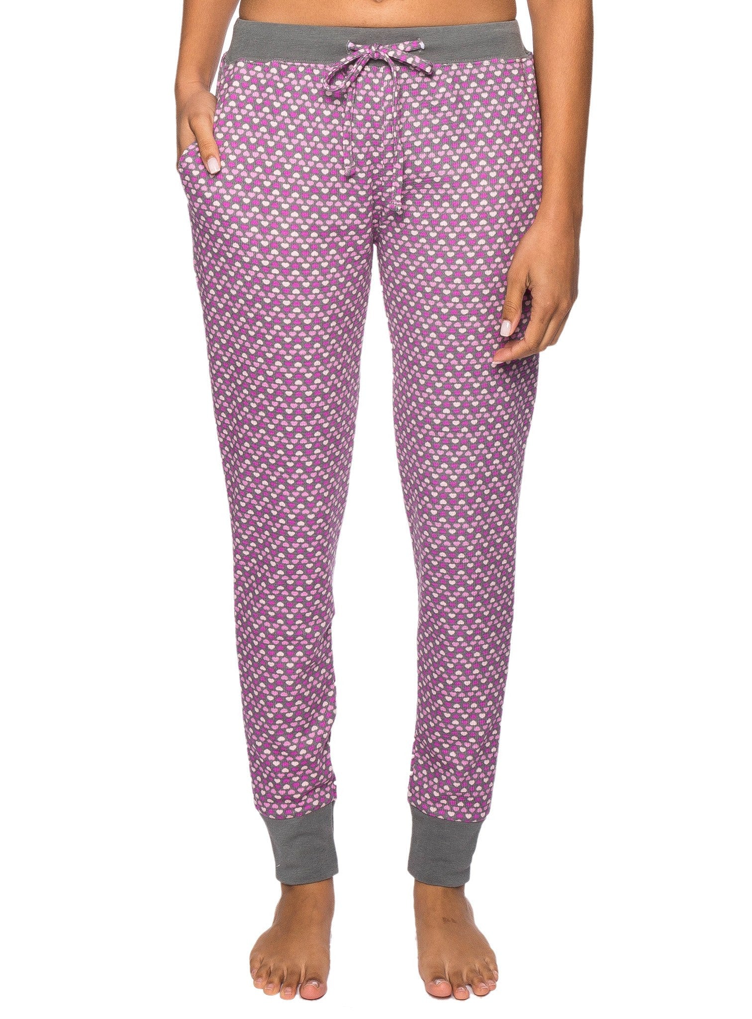 Women's Waffle Knit Thermal Jogger Lounge Pants