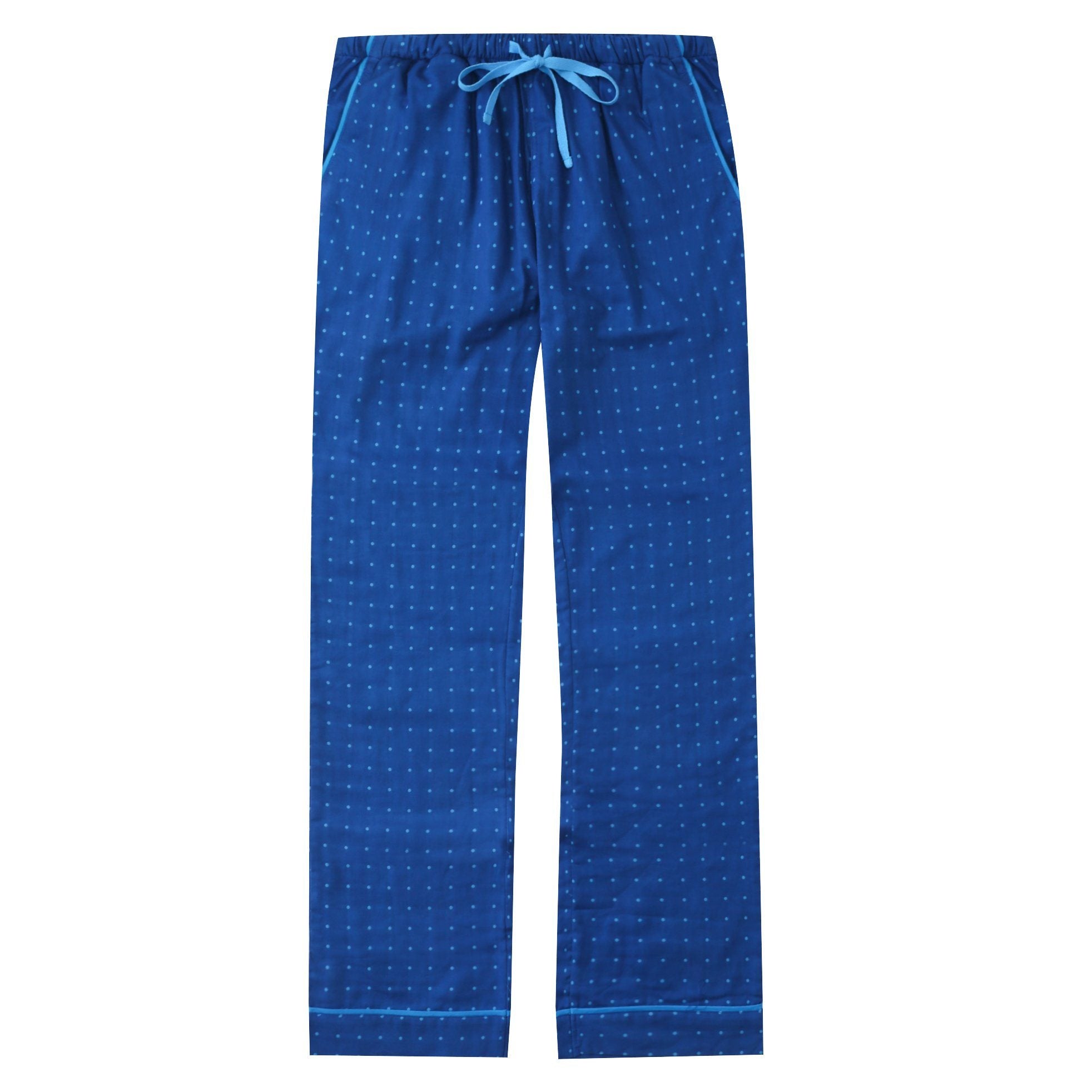 Womens Cotton Woven Double Layer Soft Lounge Pants