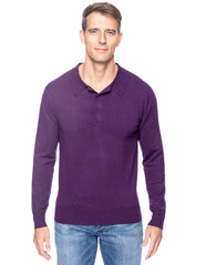 Box-Packaged Tocco Reale Men's Classic Knit Long Sleeve Polo Sweater