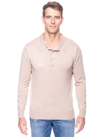 Box-Packaged Tocco Reale Men's Classic Knit Long Sleeve Polo Sweater