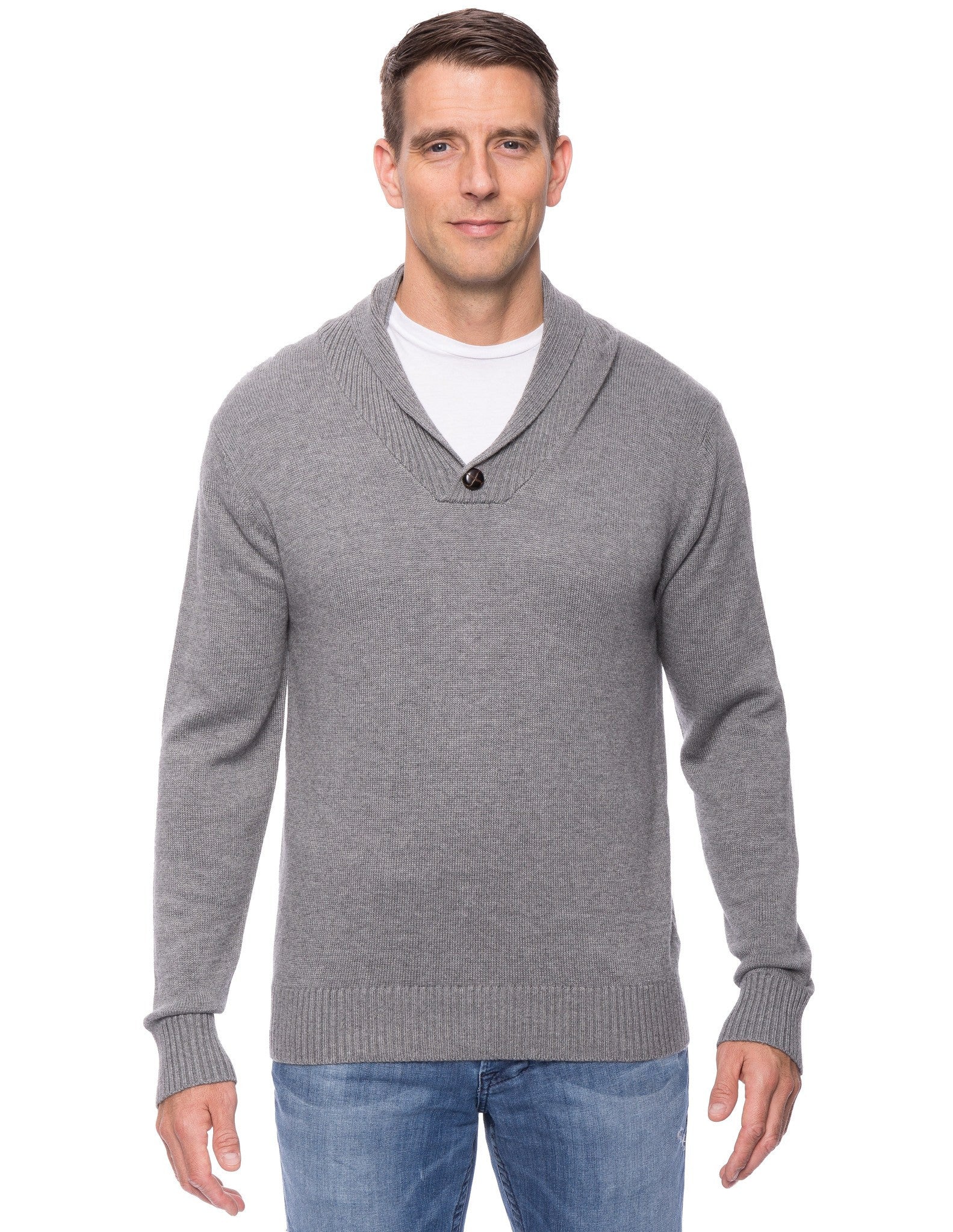 Box-Packaged Tocco Reale Men's Cashmere Blend Shawl Collar Pullover Sweater