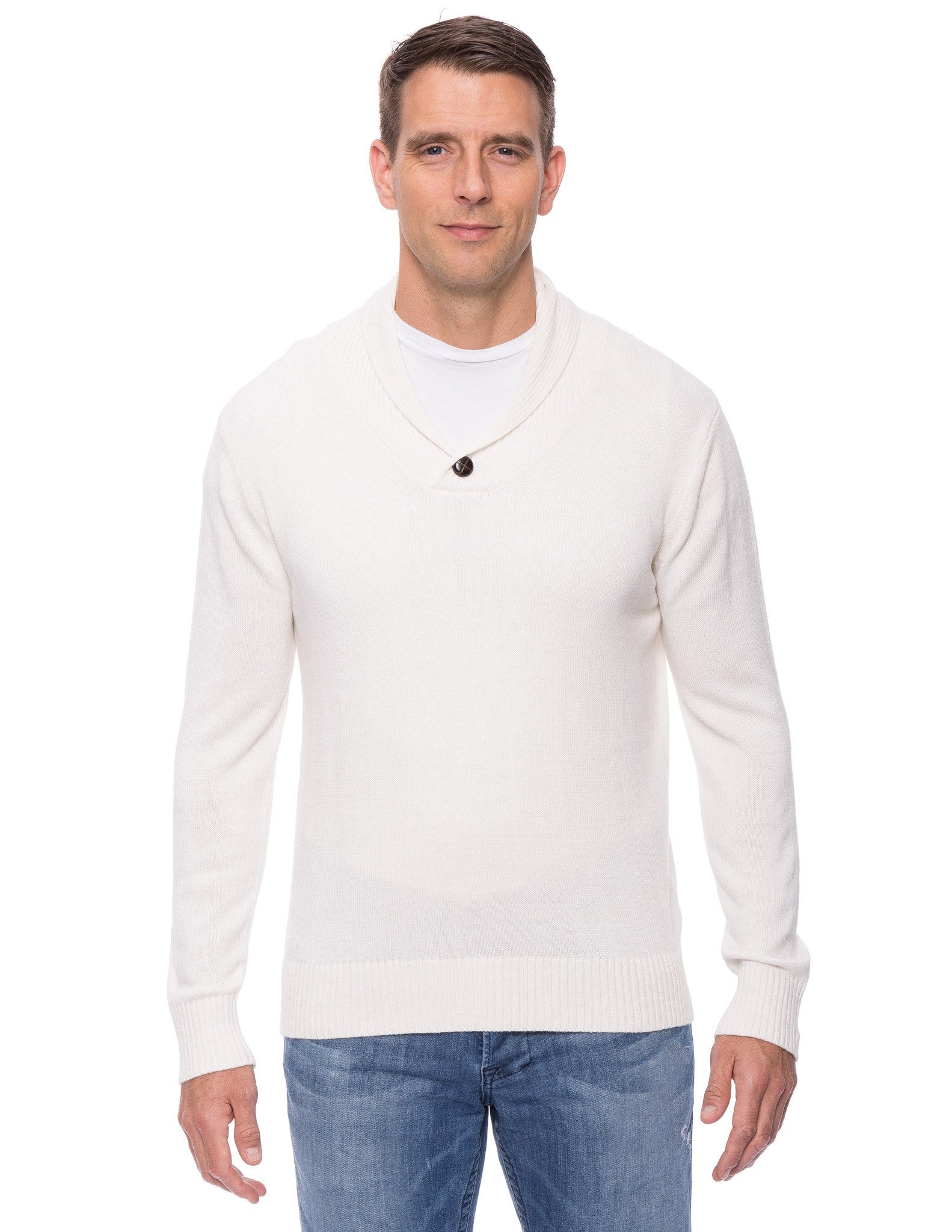 Box-Packaged Tocco Reale Men's Cashmere Blend Shawl Collar Pullover Sweater