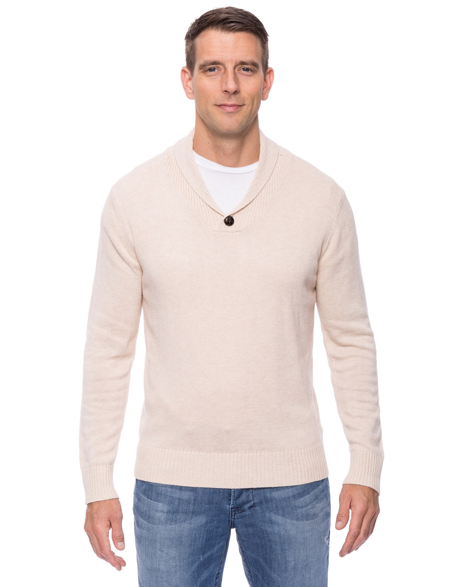 Box-Packaged Tocco Reale Men's Cashmere Blend Shawl Collar Pullover Sweater