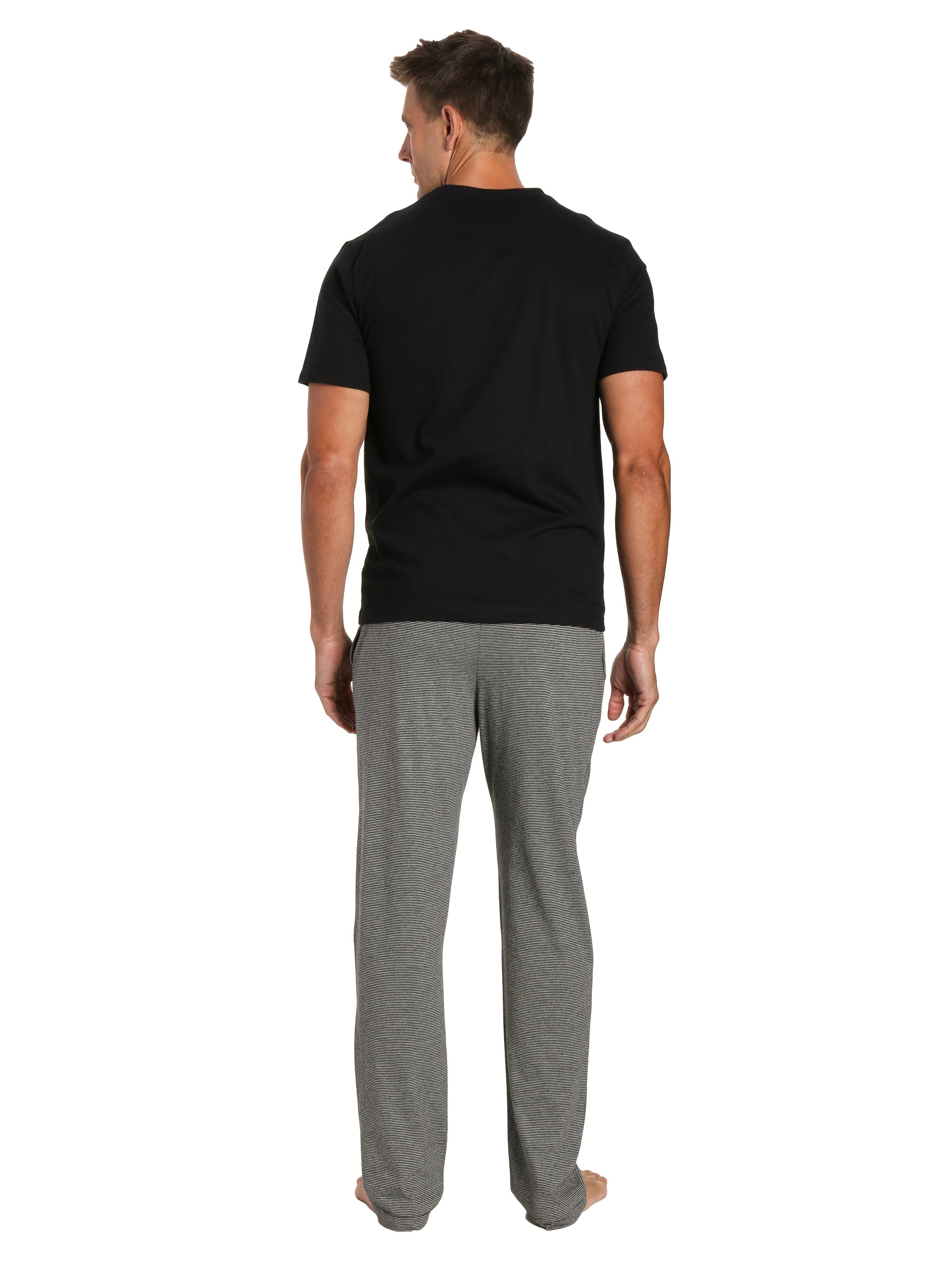Stripe Gray Pant with Black Top