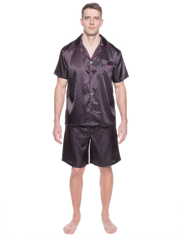 Mens Satin Short Sleepwear/Pajama Set